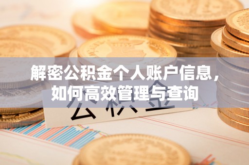 关山解密公积金个人账户信息，如何高效管理与查询