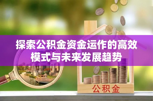 关山探索公积金资金运作的高效模式与未来发展趋势